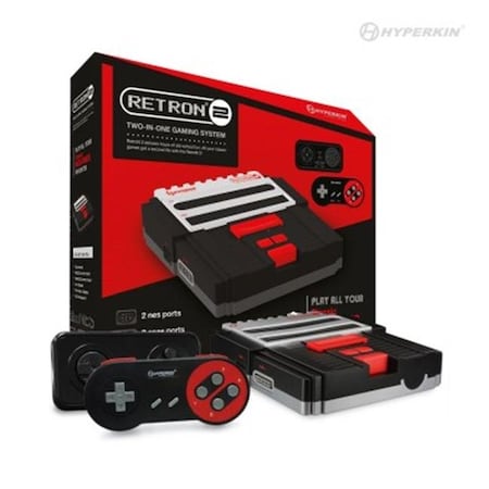 HYPERKIN Hyperkin M05932-BK RetroN2 2 in 1 Console Videogame Hardware; Black M05932-BK